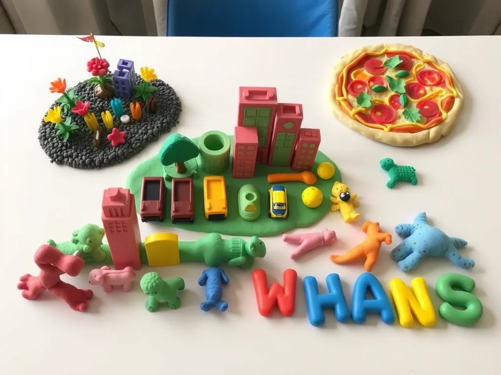 Collage-of-colorful-playdough-creations