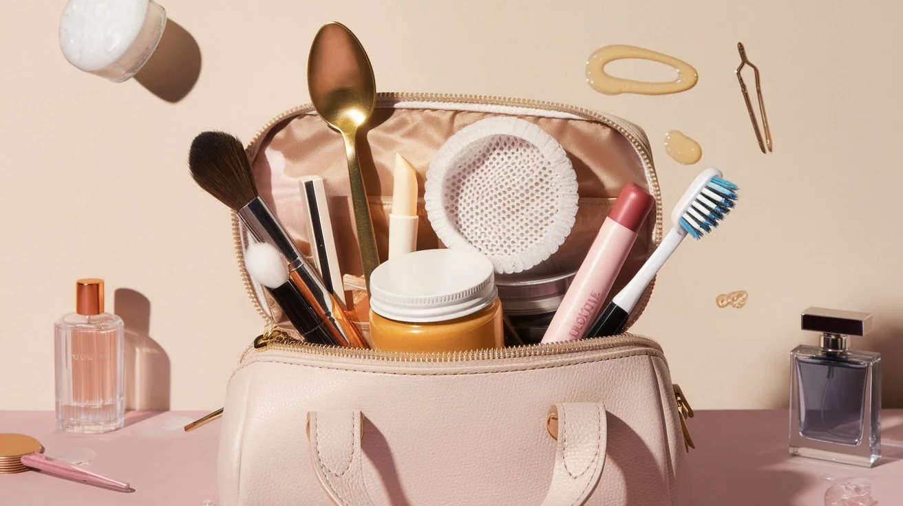 beauty bag and makeup