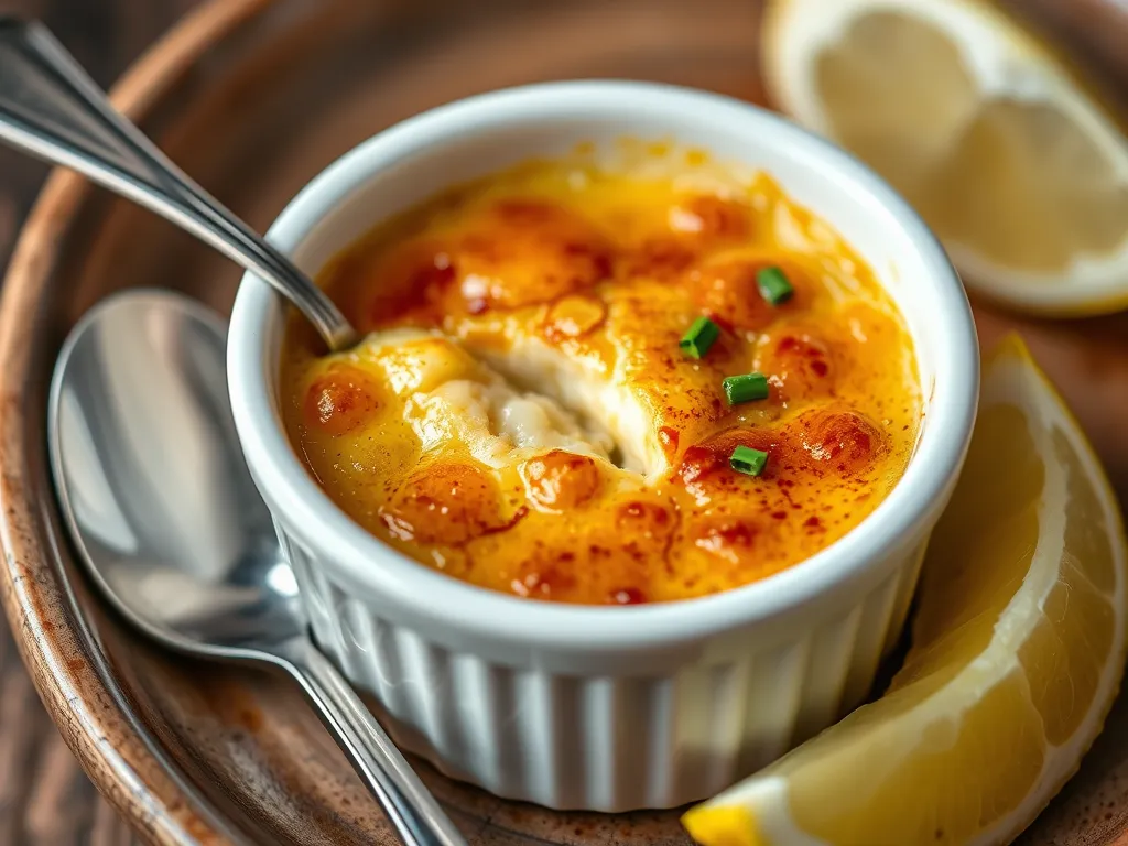 crab brulee dessert