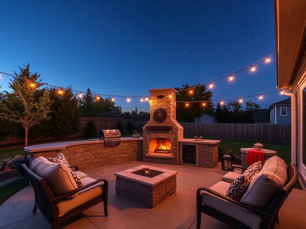 outdoor fireplace