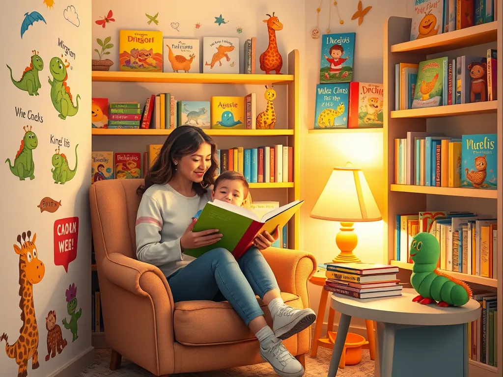 mother reading books for kids